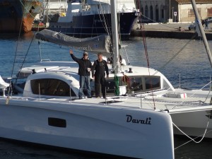 With Captain Jan in Sete, Claudia took from the opening bridge