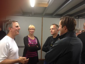 Viviane, Francois, and Xavier at the party. The Outremer welcome and ongoing warm hospitality was greatly appreciated by the Davali crew.