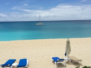 Anchored for lunch at La Samana, St. Martin