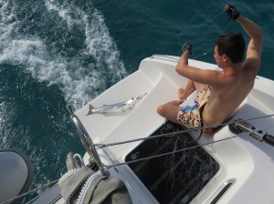 The barracuda were hunting on the shallow Caicos Bank